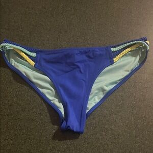 Victoria's Secret Blue and Yellow Bikini Bottom